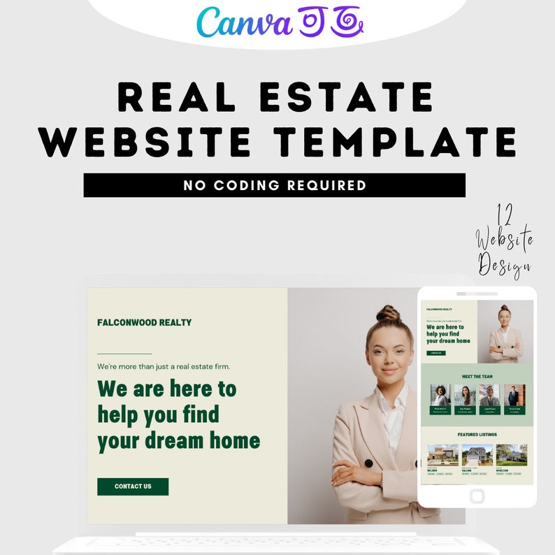 Real Estate Canva Website template