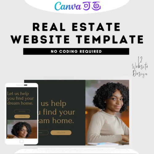 Real estate website template - Canva