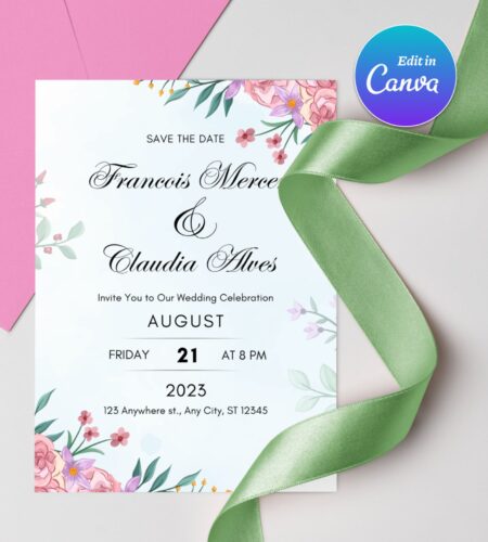 Wildflower Wedding Invitation - Image 4