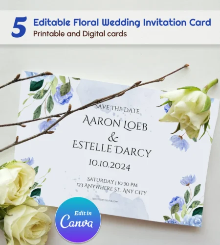 Floral Wedding Invitation Template