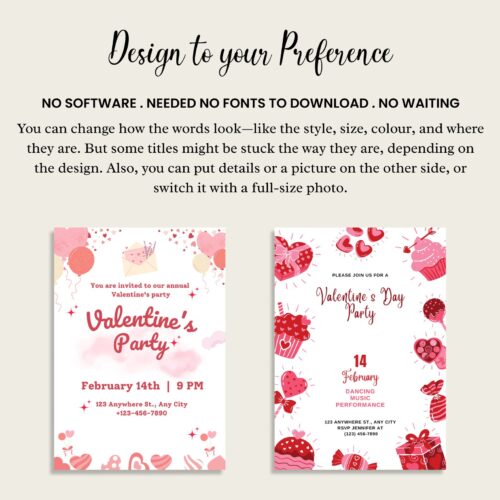 Design to your preference Valentine's day gifts, Decorating Party Invitation