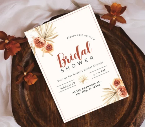 Autumn Bohemian Bridal Shower Invite