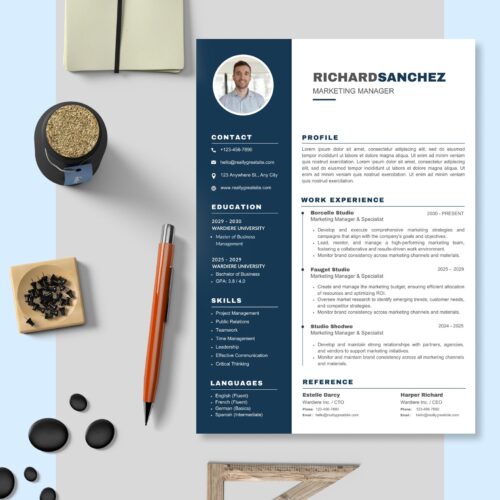 Resume Template, Modern Resume Template with Photo - Image 3