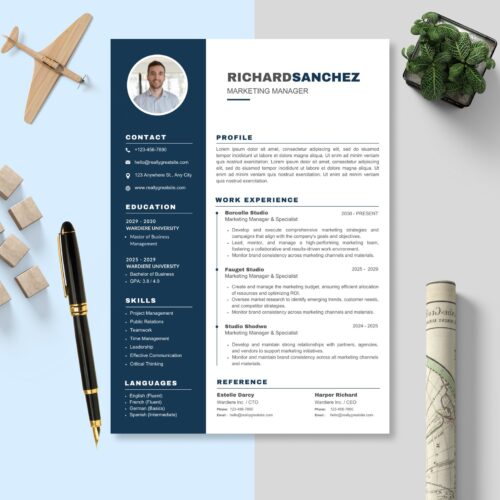 Resume Template, Modern Resume Template with Photo - Image 2