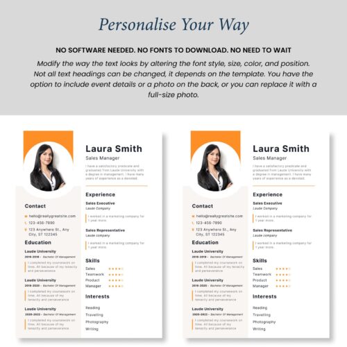 Modern Resume Templates, Resume Template with Photo - Image 5