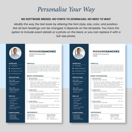 Resume Template, Modern Resume Template with Photo - Image 5