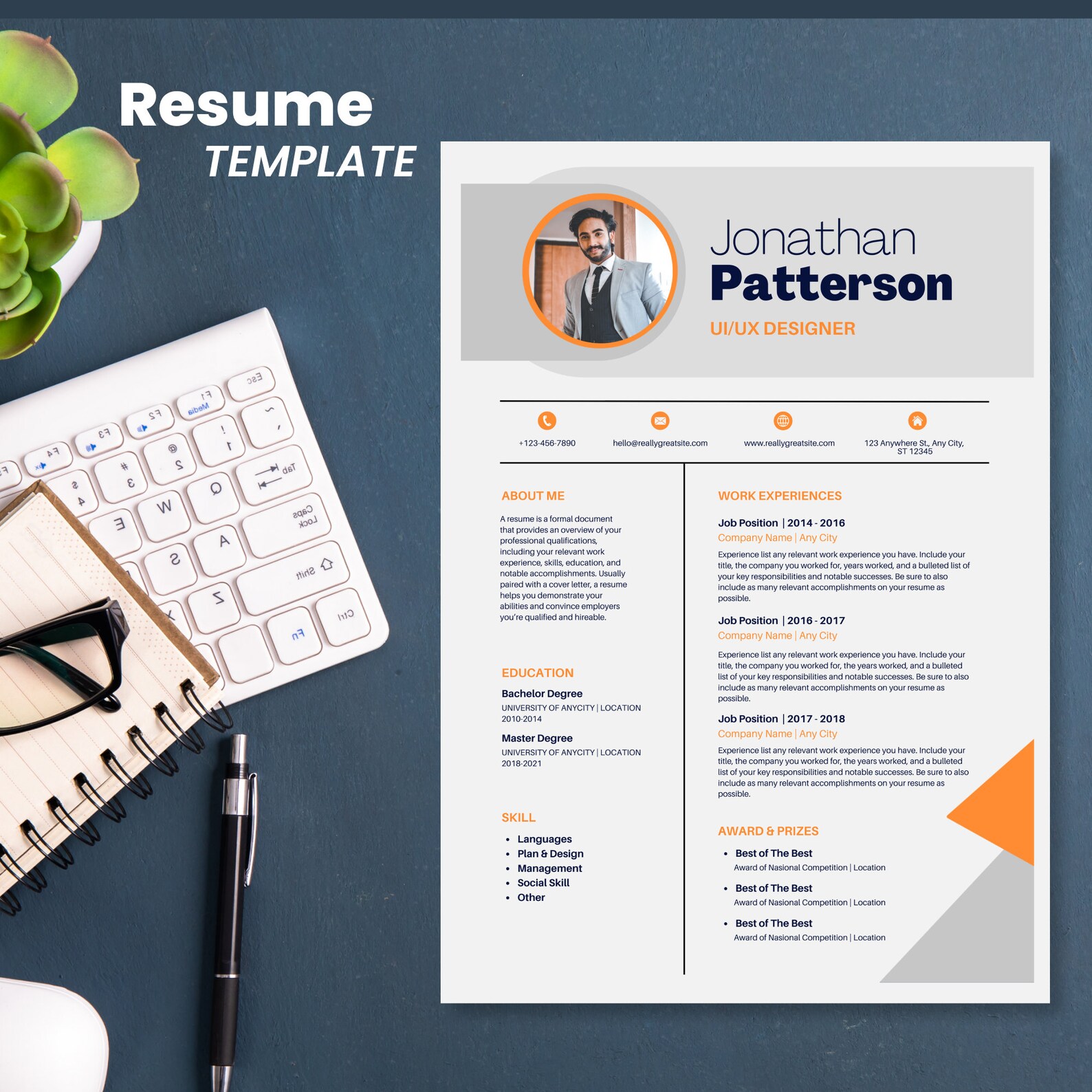 Creative and modern Resume, Modern CV Template