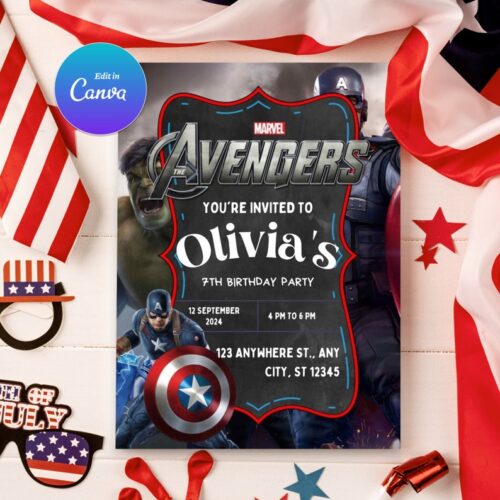 Superhero Invite Editable Template - Image 2