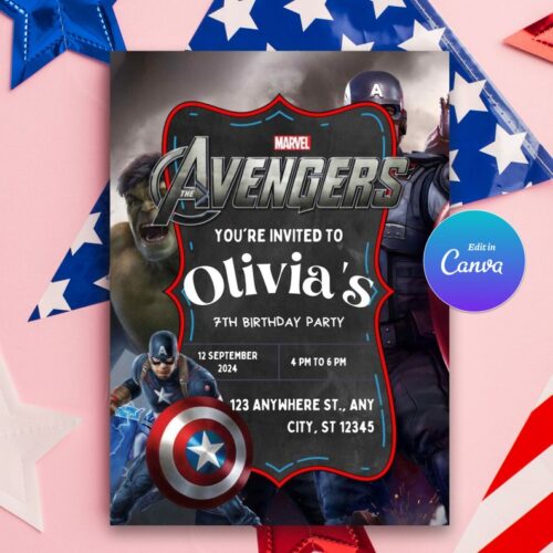 Superhero Invite Editable Template - Image 3