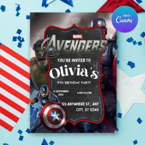 Superhero Invite Editable Template - Image 4