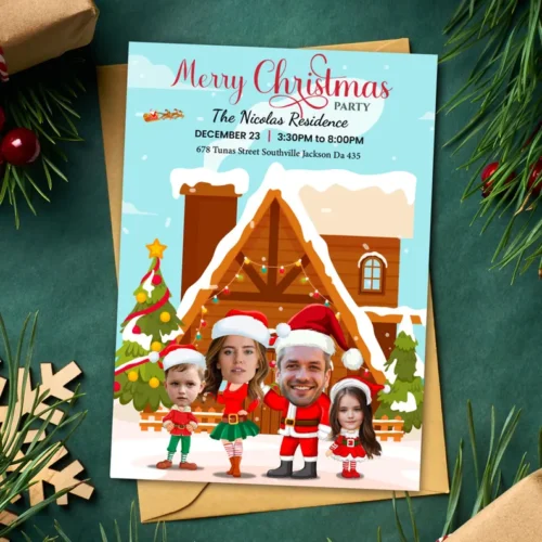 Personalized Funny Family Christmas Card - Image 4