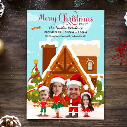 Personalized Funny Family Christmas Card - Image 3